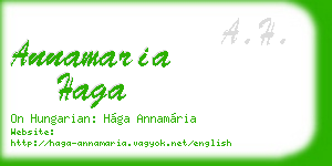 annamaria haga business card