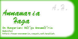 annamaria haga business card